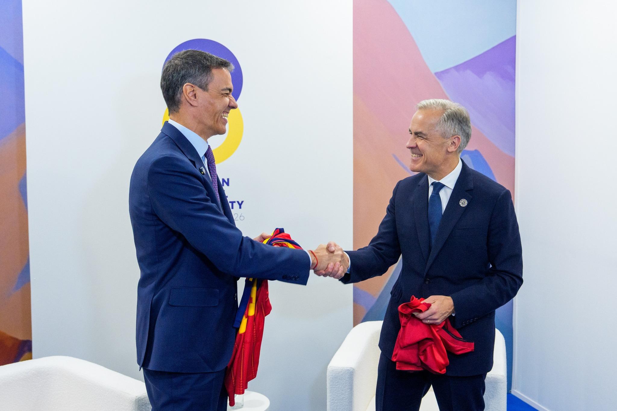 Prime Minister of Spain, Pedro Sánchez with Mark Carney