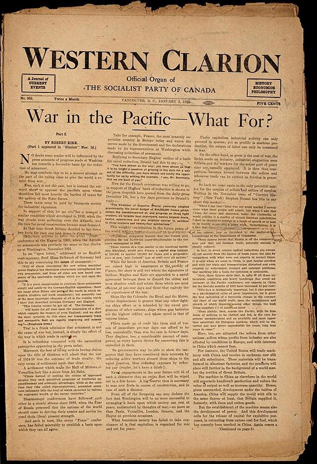 Western Clarion Cover 2 January 1922
