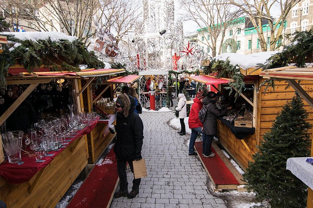The German Christmas markets of Quebec City, Quebec, Canada.