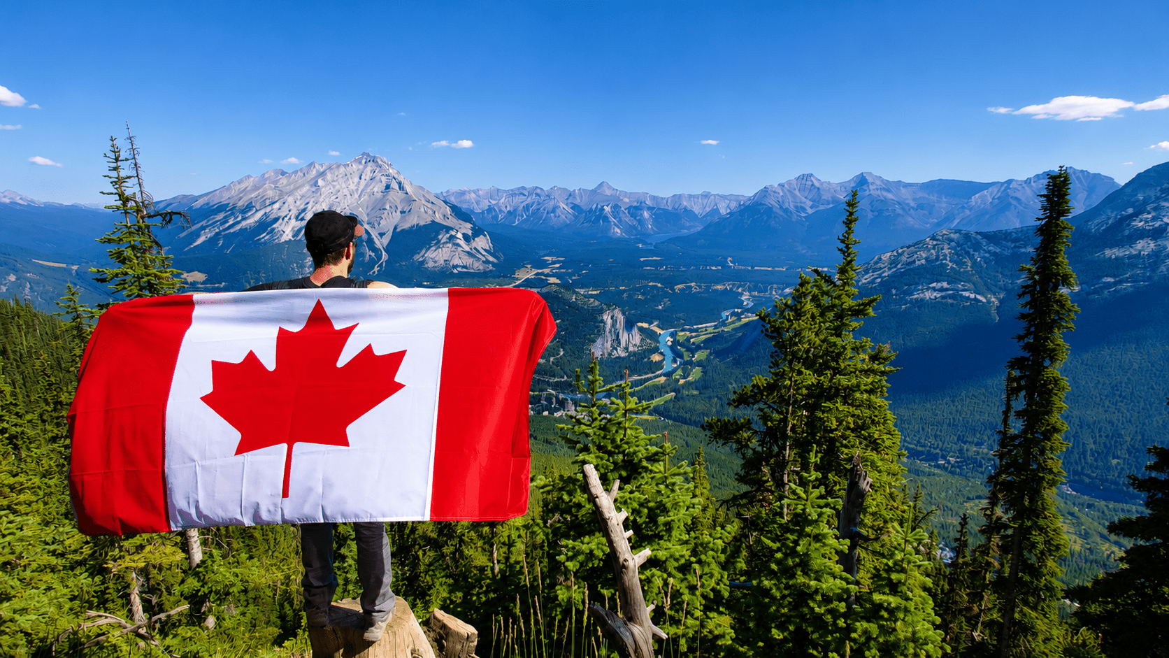 Hero Canadian On Mountain
