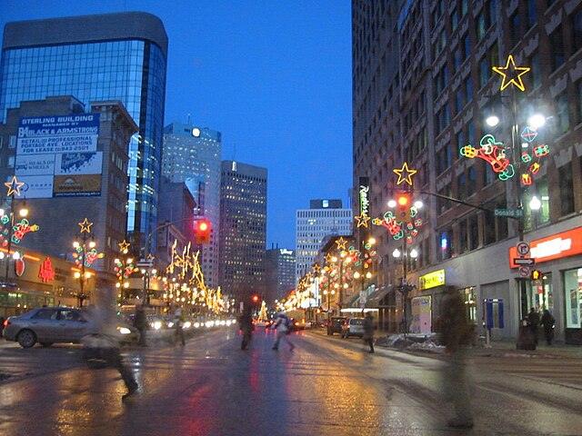 Winnipeg Lights On Portage Ave